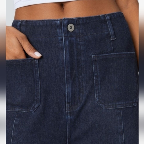 HALARA NEW Flex High Waisted Wide Leg Stretch Denim Jeans Size M - Picture 4 of 8